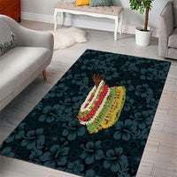 Hawaii Lei Kamehameha Area Rug Uliuli Seamless Pattern Hibiscus Flower