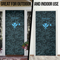 Hawaii Lei Kamehameha Door Cover Uliuli Seamless Pattern Hibiscus Flower