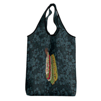 Hawaii Lei Kamehameha Grocery Bag Uliuli Seamless Pattern Hibiscus Flower
