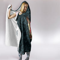 Hawaii Lei Kamehameha Hooded Blanket Uliuli Seamless Pattern Hibiscus Flower