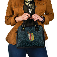 Hawaii Lei Kamehameha Shoulder Handbag Uliuli Seamless Pattern Hibiscus Flower