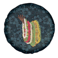 Hawaii Lei Kamehameha Spare Tire Cover Uliuli Seamless Pattern Hibiscus Flower
