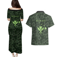 Hawaii Lei Kamehameha Couples Matching Puletasi and Hawaiian Shirt Oma'oma'o Seamless Pattern Hibiscus Flower LT9 - Polynesian Pride