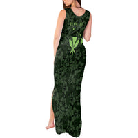Hawaii Lei Kamehameha Tank Maxi Dress Oma'oma'o Seamless Pattern Hibiscus Flower