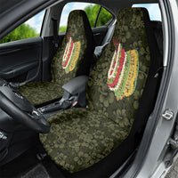 Hawaii Lei Kamehameha Car Seat Cover Melemele Seamless Pattern Hibiscus Flower