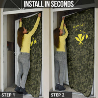 Hawaii Lei Kamehameha Door Cover Melemele Seamless Pattern Hibiscus Flower