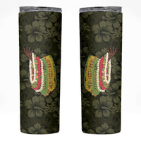 Hawaii Lei Kamehameha Skinny Tumbler Melemele Seamless Pattern Hibiscus Flower