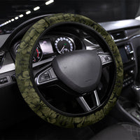 Hawaii Lei Kamehameha Steering Wheel Cover Melemele Seamless Pattern Hibiscus Flower
