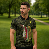 Hawaii Lei Kamehameha Zipper Polo Shirt Melemele Seamless Pattern Hibiscus Flower