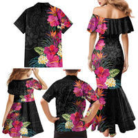 Hafa Adai Guam Family Matching Mermaid Dress and Hawaiian Shirt Tropical Flowers Colorful Vibes LT9 - Polynesian Pride
