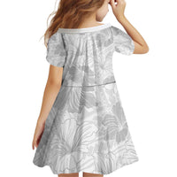 Samoa Lotu Tamaiti Family Matching Off Shoulder Short Dress and Hawaiian Shirt White Sun Day Beauty Hibiscus Ver01 LT9 - Polynesian Pride