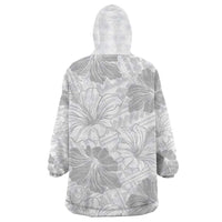 Samoa Lotu Tamaiti Wearable Blanket Hoodie White Sun Day Beauty Hibiscus Ver01 LT9 - Polynesian Pride