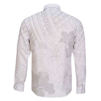 Samoa Lotu Tamaiti Family Matching Off The Shoulder Long Sleeve Dress and Hawaiian Shirt White Sun Day Beauty Hibiscus Ver02 LT9 - Polynesian Pride