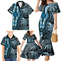 Polynesia Dashiki Family Matching Mermaid Dress and Hawaiian Shirt Polynesia and Africa Traditional Special Together Blue LT9 - Polynesian Pride