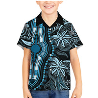 Polynesia Dashiki Family Matching Mermaid Dress and Hawaiian Shirt Polynesia and Africa Traditional Special Together Blue LT9 Son's Shirt Blue - Polynesian Pride