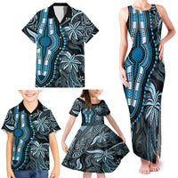 Polynesia Dashiki Family Matching Tank Maxi Dress and Hawaiian Shirt Polynesia and Africa Traditional Special Together Blue LT9 - Polynesian Pride