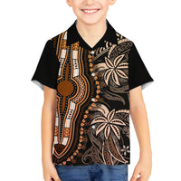 Polynesia Dashiki Family Matching Long Sleeve Bodycon Dress and Hawaiian Shirt Polynesia and Africa Traditional Special Together Gold LT9 Son's Shirt Gold - Polynesian Pride