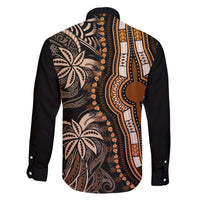 Polynesia Dashiki Family Matching Off Shoulder Short Dress and Hawaiian Shirt Polynesia and Africa Traditional Special Together Gold LT9 - Polynesian Pride