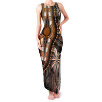 Polynesia Dashiki Family Matching Tank Maxi Dress and Hawaiian Shirt Polynesia and Africa Traditional Special Together Gold LT9 Mom's Dress Gold - Polynesian Pride