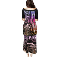 Polynesia Dashiki Family Matching Puletasi Dress and Hawaiian Shirt Polynesia and Africa Traditional Special Together Pastel LT9 - Polynesian Pride
