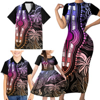 Polynesia Dashiki Family Matching Short Sleeve Bodycon Dress and Hawaiian Shirt Polynesia and Africa Traditional Special Together Pastel LT9 - Polynesian Pride