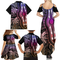 Polynesia Dashiki Family Matching Summer Maxi Dress and Hawaiian Shirt Polynesia and Africa Traditional Special Together Pastel LT9 - Polynesian Pride