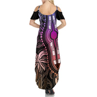 Polynesia Dashiki Family Matching Summer Maxi Dress and Hawaiian Shirt Polynesia and Africa Traditional Special Together Pastel LT9 - Polynesian Pride