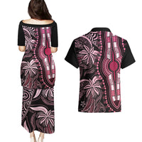 Polynesia Dashiki Couples Matching Puletasi Dress and Hawaiian Shirt Polynesia and Africa Traditional Special Together Pink LT9 - Polynesian Pride