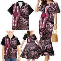 Polynesia Dashiki Family Matching Mermaid Dress and Hawaiian Shirt Polynesia and Africa Traditional Special Together Pink LT9 - Polynesian Pride