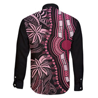 Polynesia Dashiki Family Matching Off Shoulder Short Dress and Hawaiian Shirt Polynesia and Africa Traditional Special Together Pink LT9 - Polynesian Pride