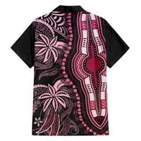 Polynesia Dashiki Family Matching Short Sleeve Bodycon Dress and Hawaiian Shirt Polynesia and Africa Traditional Special Together Pink LT9 - Polynesian Pride