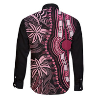 Polynesia Dashiki Family Matching Short Sleeve Bodycon Dress and Hawaiian Shirt Polynesia and Africa Traditional Special Together Pink LT9 - Polynesian Pride
