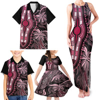 Polynesia Dashiki Family Matching Tank Maxi Dress and Hawaiian Shirt Polynesia and Africa Traditional Special Together Pink LT9 - Polynesian Pride