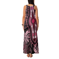 Polynesia Dashiki Family Matching Tank Maxi Dress and Hawaiian Shirt Polynesia and Africa Traditional Special Together Pink LT9 - Polynesian Pride