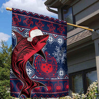 Samoa Manuia Le Kirisimasi Garden Flag Samoan Fishing Tribal Pattern Christmas Vibe LT9 - Polynesian Pride