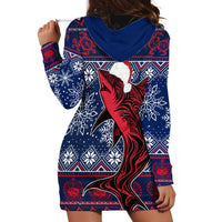 Samoa Manuia Le Kirisimasi Hoodie Dress Samoan Fishing Tribal Pattern Christmas Vibe LT9 - Polynesian Pride