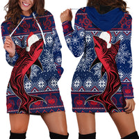 Samoa Manuia Le Kirisimasi Hoodie Dress Samoan Fishing Tribal Pattern Christmas Vibe LT9 - Polynesian Pride