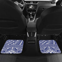 Personalised Toa Samoa Rugby Spirit Car Mats Blue Samoan Tribal Pattern - Polynesian Pride