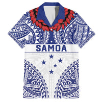Personalised Toa Samoa Rugby Spirit Family Matching Off The Shoulder Long Sleeve Dress and Hawaiian Shirt White Samoan Tribal Pattern LT9 Dad's Shirt - Short Sleeve White - Polynesian Pride