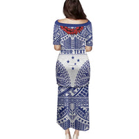 Personalised Toa Samoa Rugby Spirit Family Matching Puletasi and Hawaiian Shirt White Samoan Tribal Pattern LT9 - Polynesian Pride