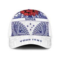 Personalised Toa Samoa Rugby Spirit Mesh Trucker Cap White Samoan Tribal Pattern - Polynesian Pride