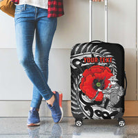 ANZAC Day Aotearoa Silver Fern Maori Personalised Luggage Cover