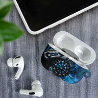 New Zealand Darts Personalised AirPods Case Aotearoa Silver Fern Blue Papua Shell Spirit LT9 - Polynesian Pride