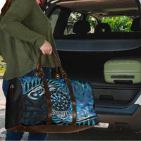 New Zealand Darts Personalised Travel Bag Aotearoa Silver Fern Blue Papua Shell Spirit LT9 - Polynesian Pride
