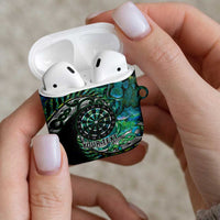 New Zealand Darts Personalised AirPods Case Aotearoa Silver Fern Green Papua Shell Spirit LT9 - Polynesian Pride