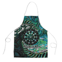 New Zealand Darts Personalised Apron Aotearoa Silver Fern Green Papua Shell Spirit LT9 Green - Polynesian Pride