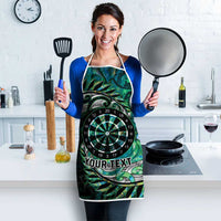 New Zealand Darts Personalised Apron Aotearoa Silver Fern Green Papua Shell Spirit LT9 - Polynesian Pride