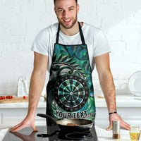New Zealand Darts Personalised Apron Aotearoa Silver Fern Green Papua Shell Spirit LT9 - Polynesian Pride
