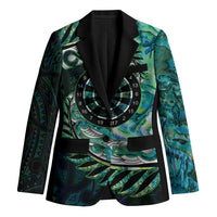 New Zealand Darts Personalised Blazer Aotearoa Silver Fern Green Papua Shell Spirit LT9 Unisex Green - Polynesian Pride