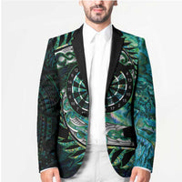 New Zealand Darts Personalised Blazer Aotearoa Silver Fern Green Papua Shell Spirit LT9 - Polynesian Pride
